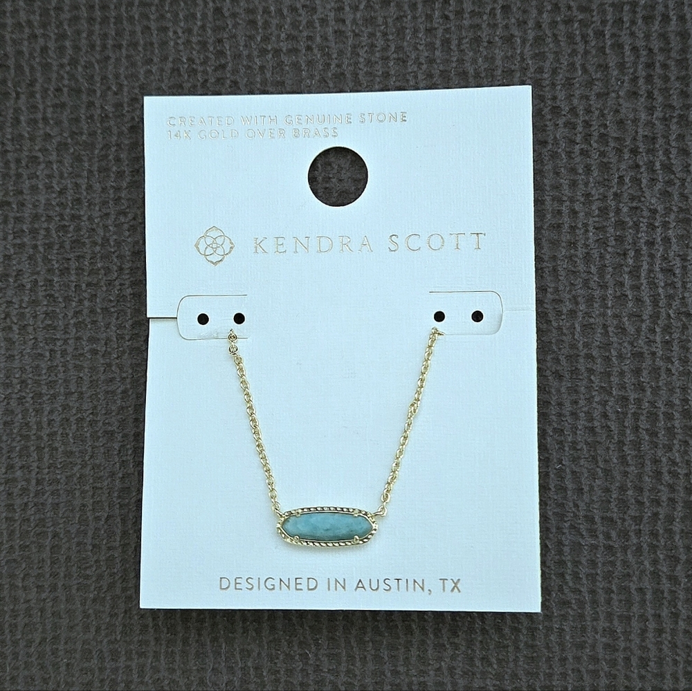 Kendra Scott "Emma" Amazonite Pendant Necklace - NWT - Picture 15 of 16